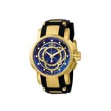 Relogio Invicta 0897 Rally S1  cor:dourado+azul,tamanho:48mm,gênero:masculino