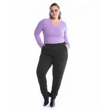 Calça Plus Feminina Moletom Jogger