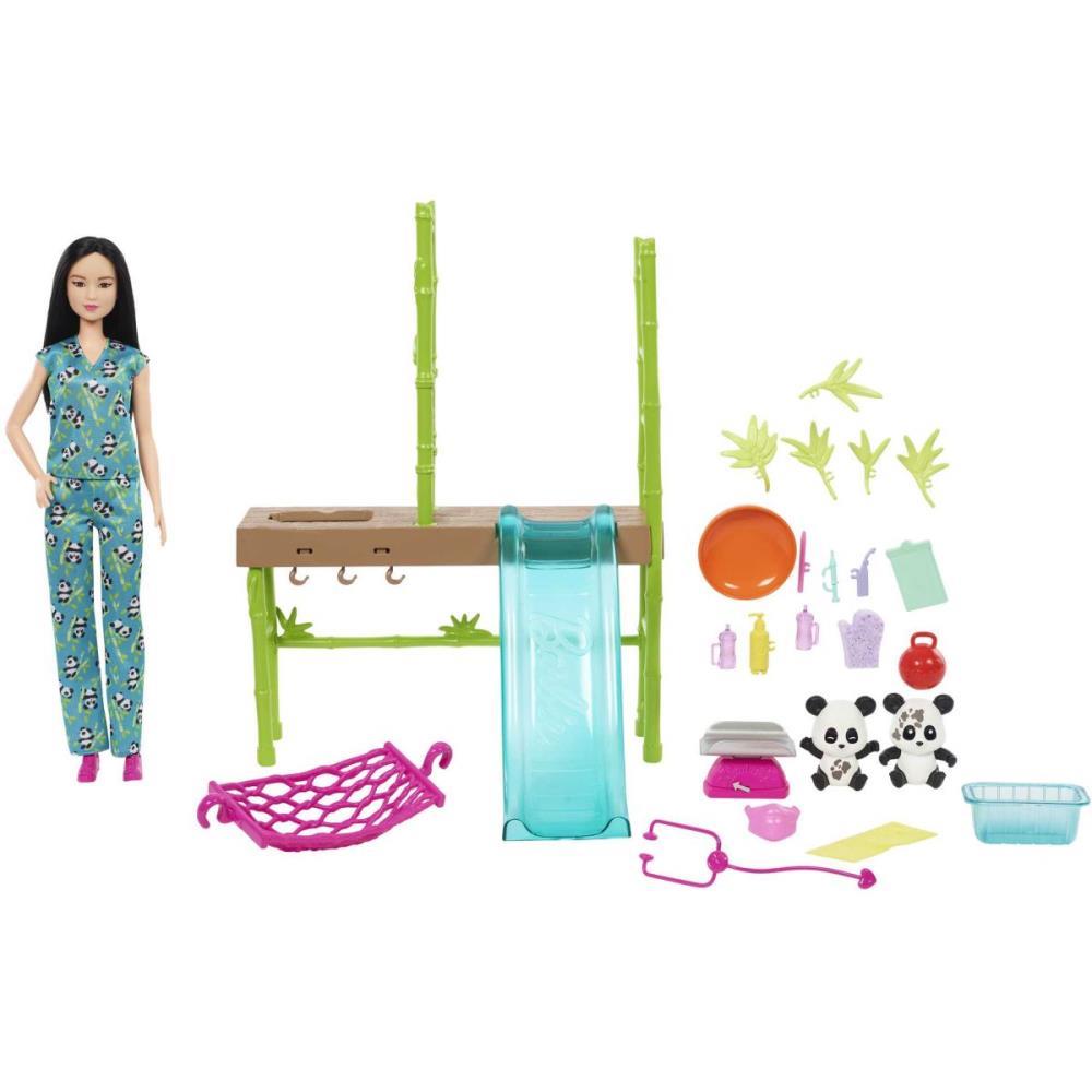 Barbie Profissoes Panda Care Rescue Tm Playset