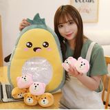 40cm Bonito Abacate De Pelúcia Travesseiro Frutas Crianças Brinquedo Kawaii Birthda
