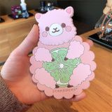 1pc Antidkid Redondo De Silicone Placemat Guaxinim Alpaca Coaster