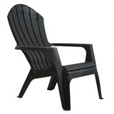 Poltrona Cadeira Adirondack Pavão Jardim Plástico Preto