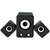 All Blackcompact 2.1 12w Subwoofer Usb Speaker Set, 3.5mm,