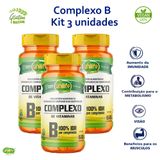 Kit 3 X Vitamina Complexo B Unilife Vegana 500 Mg 180 Comprimidos