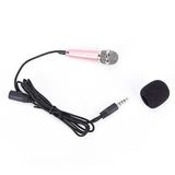 Rosa Vermelhoportátil 3.5mm Stereo Studio Mic Ktv Mini Microphon