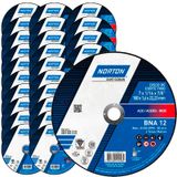 Disco de Corte para Metal e Inox 7 POL x 1,6 MM BNA 12 Kit 25 Peças NORTON