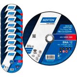 Disco de Corte para Metal e Inox 7 POL x 1,6 MM BNA 12 Kit 10 Peças NORTON