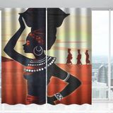 3d Impresso 2 Painel De Janela Cortina Impermeável Landscrape Blac