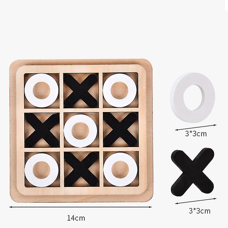 Madeira Xo Tic-tac-toe Brinquedo Infantil Educacional Puzzle Fino