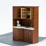 1/12 Dollhouse Cozinha Sala De Jantar Armários De Cozinha Com Pecado