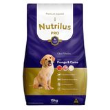 Ração Seca Nutrilus Pro Frango &amp; Carne Para Cães Filhotes - 15 Kg