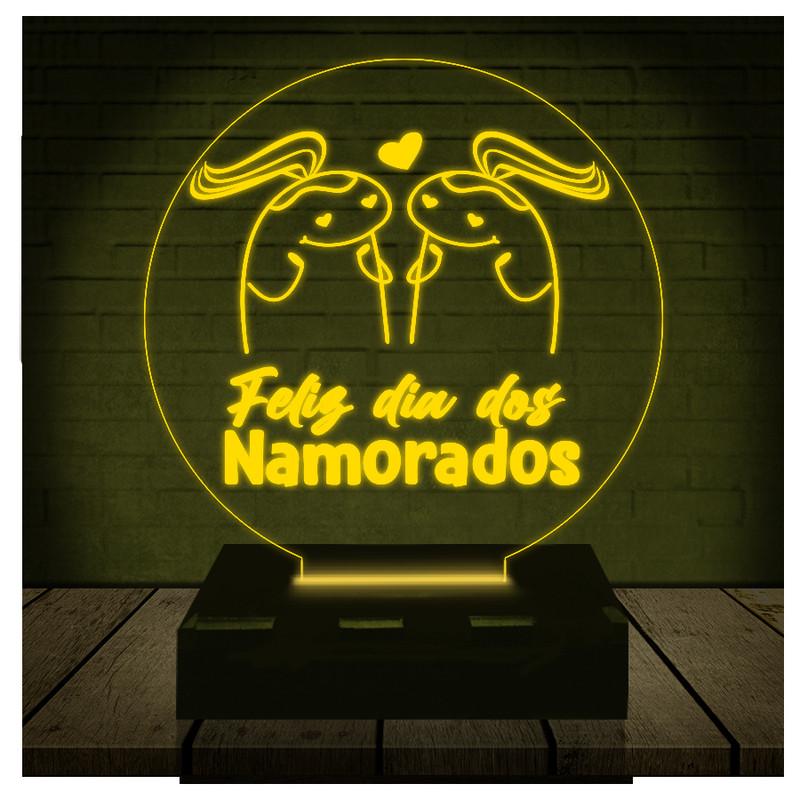 Luminária Led 3d | Dia Dos Namorados Lesbica Flork | Abajur