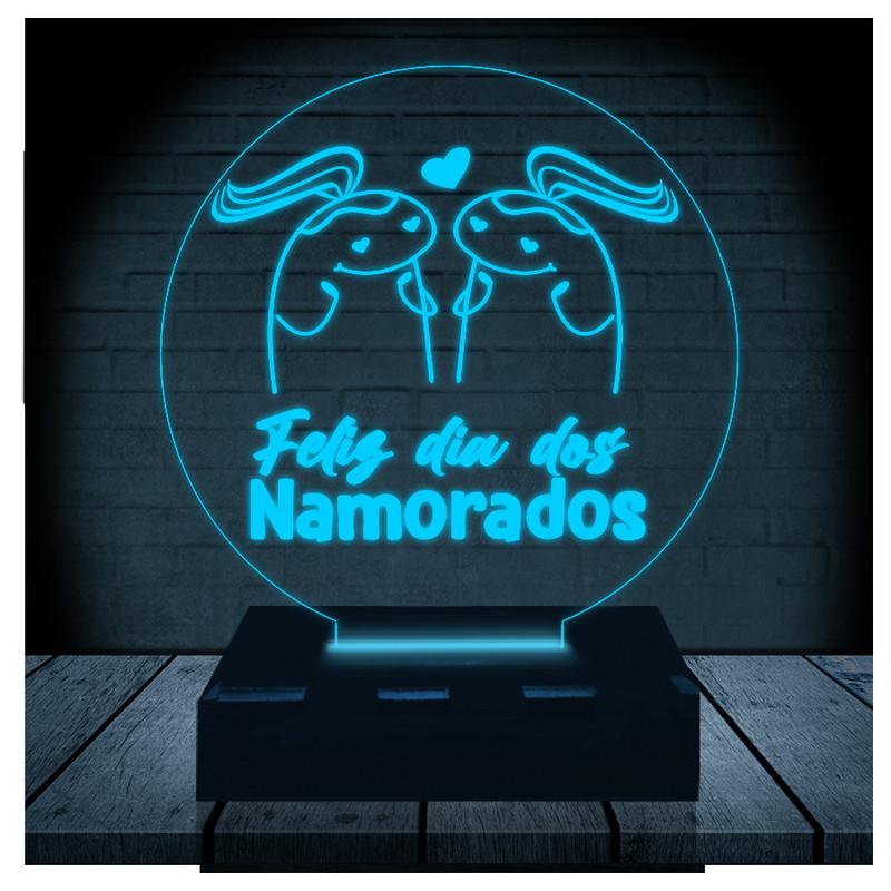 Luminária Led 3d | Dia Dos Namorados Lesbica Flork | Abajur