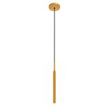 Luminária Teto Pendente Tubo Sala Cozinha Ilha Dourado 40cm