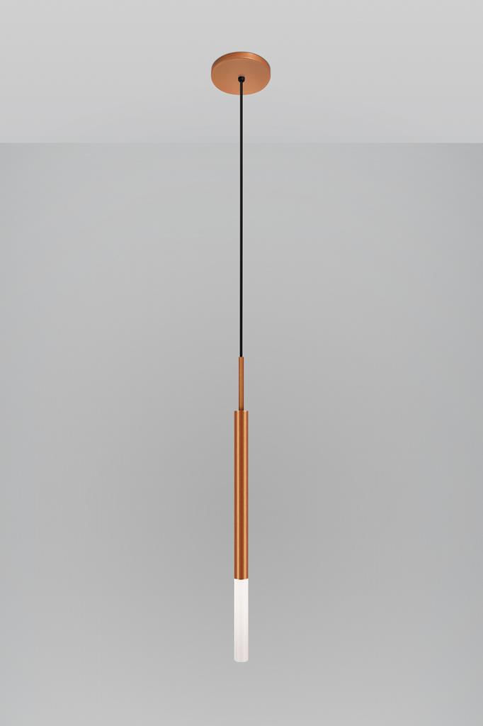 Luminária Teto Tubo Pendente Difusor Lavabo Hall Cobre Carrefour