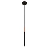 Luminária Pendente Teto Tubo Sala Quarto Preto Cobre 40cm