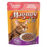 Ração Úmida Magnus Cat Sachê Salmão Ao Molho Para Gatos Adultos - 85 G