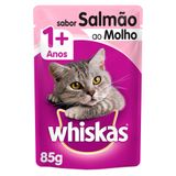 Ração Úmida Whiskas Sachê Salmão Ao Molho Para Gatos Adultos - 85 G