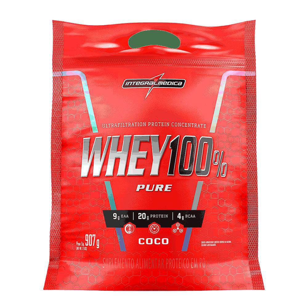 Whey 100% Pouch Pure Coco 907g - Integralmédica