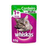 Ração Úmida Whiskas Sachê Gatos Adultos Sabor Cordeiro Ao Molho - 85g