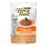 Racão Úmida Nestlé Purina Fancy Feast Sachê Casserole Com Frango E Peru Para Gatos Adultos - 85 G