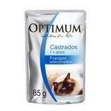 Ração Úmida Sachê Optimum Gatos Castrados Frango 85g