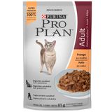 Ração Nestlé Purina Pro Plan Cat Wet Sachê Frango Ao Molho Para Gatos 1 + Adultos - 85 G