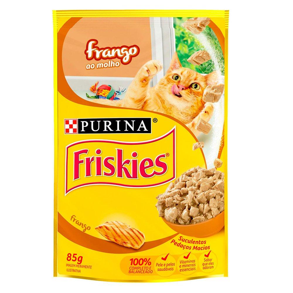 Ração Nestlé Purina Friskies Sachê Frango Ao Molho Para Gatos - 85 G