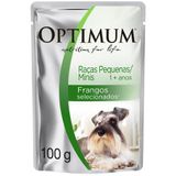 Ração Úmida Optimum Sachê Para Cães Adultos Raças Pequenas E Minis Frango - 100 G