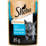 Ração Úmida Sheba Sachê Cortes Selecionados Sabor Atum Marinado Para Gatos Filhotes - 85 G