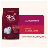 Ração Granplus Menu Carne E Arroz Para Cães Adultos Mini - 1 Kg