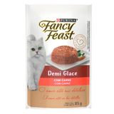 Racão Úmida Nestlé Purina Fancy Feast Sachê Demi Glace Com Carne Para Gatos Adultos - 85 G