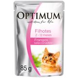 Ração Úmida Optimum Sachê Para Gatos Filhotes Frango - 85 G