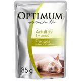 Ração Úmida Optimum Sachê Para Gatos Adultos Frango - 85 G