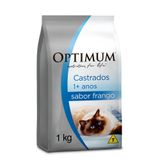 Ração Seca Optimum Frango Para Gatos Adultos Castrados - 1 Kg