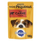 Ração Úmida Pedigree Sachê Carne Ao Molho Cães Adultos De Raças Pequenas - 100 G