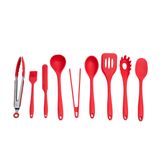 Kit 9 Utensílios De Cozinha De Silicone Completo Multiuso - Oikos