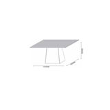 Mesa de Jantar New Ceval Barbara 135x90 cm Ype com Off White
