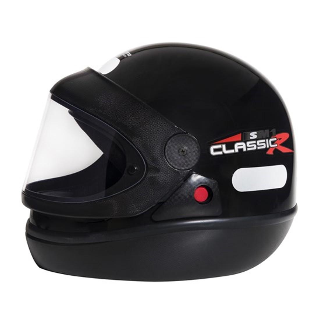 Capacete San Marino Classic Moto Fechado Automático Motoboy - Preto - 58