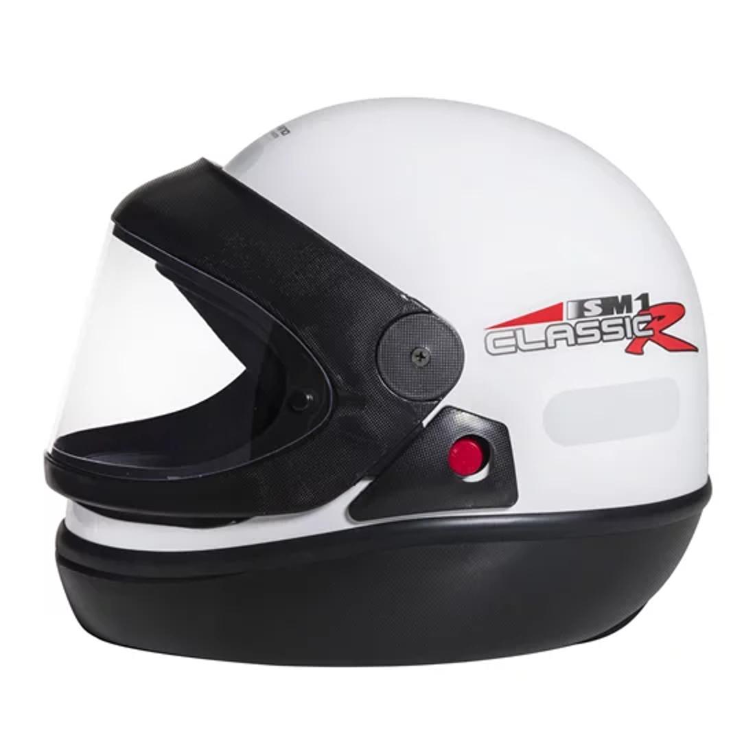 Capacete San Marino Classic Moto Fechado Automático Motoboy - Branco - 60