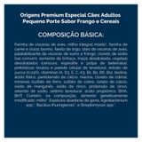 Ração Seca Origens Premium Especial Frango E Cereais Cães Adultos Raças Minis E Pequenas - 3 Kg