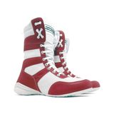 Bota de Treino Cheia de Marra Feminina Cano Alto Conforto Vermelho+Branco 37