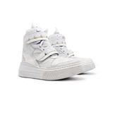 Tênis Sneaker Feminino Cheia de Marra Leve Cano Alto Fitness Branco 37