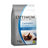 Ração Seca Optimum Frango Para Gatos Adultos Castrados - 3 Kg