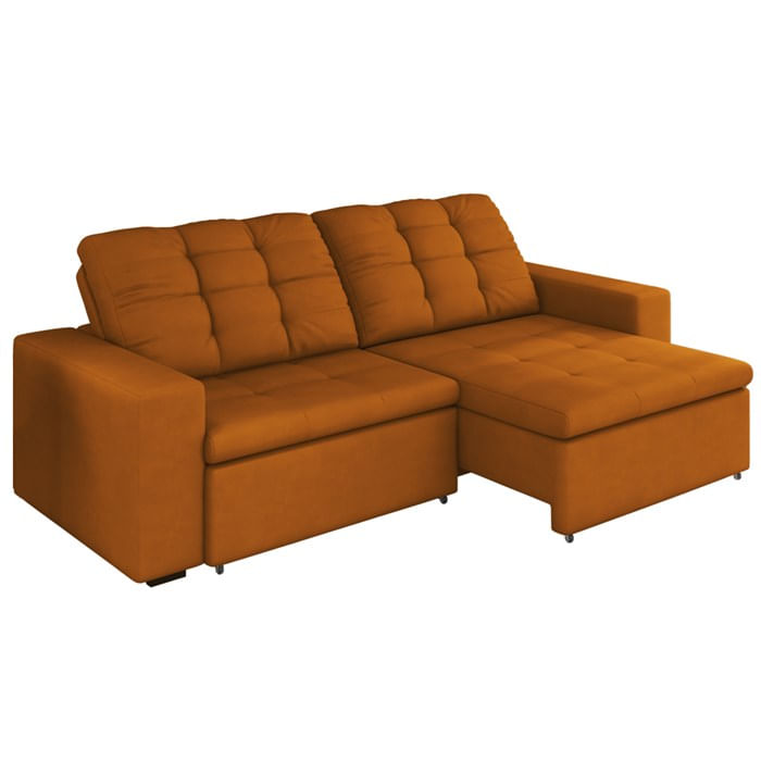 Sofa Retratil E Reclinavel 210 Cm Max Veludo Sl 953 Moll