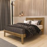 Cama Casal Decorativa Every Madeira 160cm Queen Size Freijó - G74 - Gran Belo