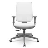 Cadeira Brizza Diretor Grafite Tela Branca Assento Aero Branco Base Relaxplax Piramidal - 66364