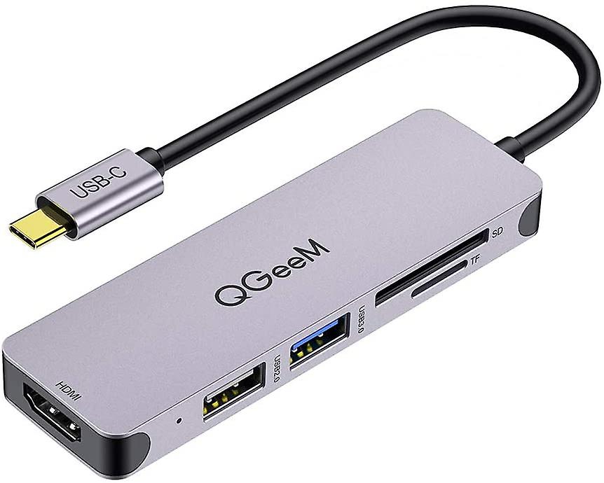 Usb C Hub Hdmi Adaptador, 5 Em 1 Usb Tipo C Hub Para Hdmi 4k Mul