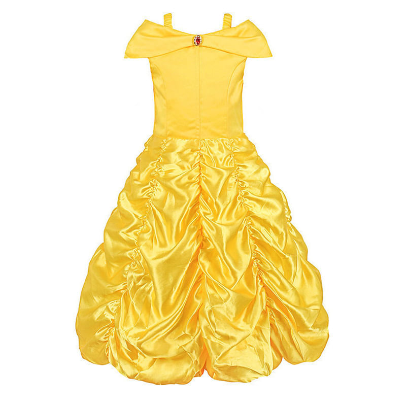 A Bela E A Besta Princesa Belle Vestido 2-3 Anos