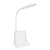 Lâmpada De Mesa Led + Conexão Usb-branco